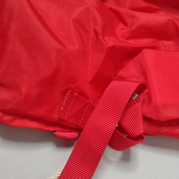 Vintage 1970s Kmart Yucca Pack Day Pack Backpack Red Drawstring A19 - Picture 5 of 12